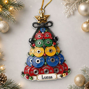 Custom Acrylic Ornament - Personalized Christmas Gym Gifts For Him, Her, Brother, Sister - Strong Mind Strong Spirit
