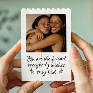 Personalised Best Friend Photo Gift, Birthday Present For Her, Friendship Keepsake Building Block, Gift for BFF, Bestie Gift
