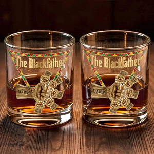 The Black Father 11oz Whiskey Glass - Personalized Gifts For Dad Father's Day