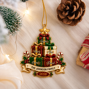 Wrapped In Love Always Family Christmas - Family Ornament - Real 3D Raised Ornament