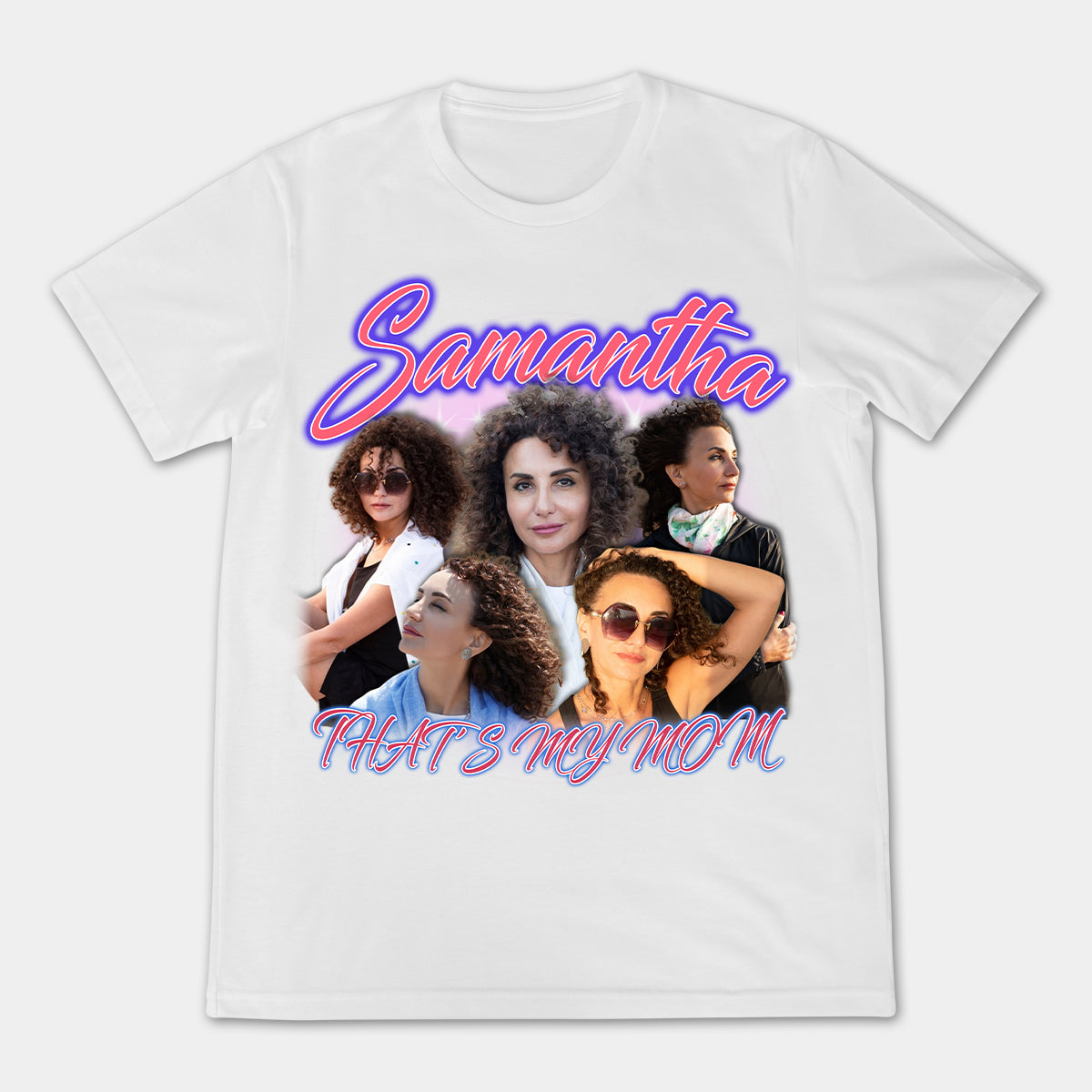 90's Airbrush custom photo - Personalized photo t-shirt