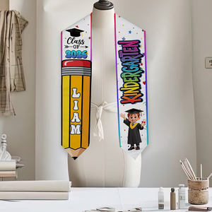Preschool Kindergarten Graduation - Personalized Kid Graduation Stole - Graduation Gift For Kid