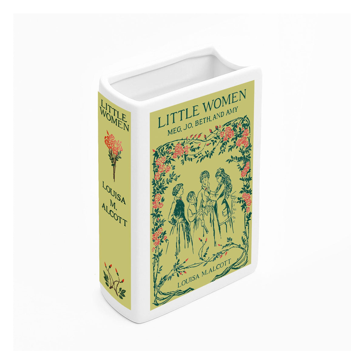 Book Cover Ceramic Book Vase, Home Decor Gifts for Book Lovers and Readers, Bookish Gifts for Special Occasions