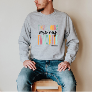 Custom Tiny Humans Are My Favorite Sweatshirt, Kindergarten Teachers Name Sweats, Teacher Gifts, Back To School Sweat, Hello School Gift