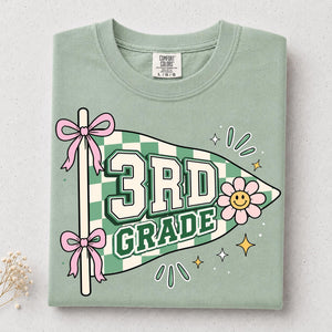 Grade Level Teacher Shirt, 1st 2nd 3rd 4th 5th Grade Pennant Tee, Back To School Shirt, Cute Elementary Teacher Gift