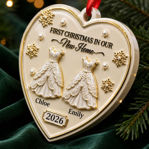 First Christmas as Mr & Mrs - Real 3D Raised Ornament