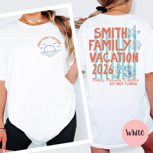 Custom Beach 2026 Family Vacation Shirt, Matching Summer Vacation Tee Comfort Colors Tee Family Beach Trip Shirt, Island Tropical Family Tee