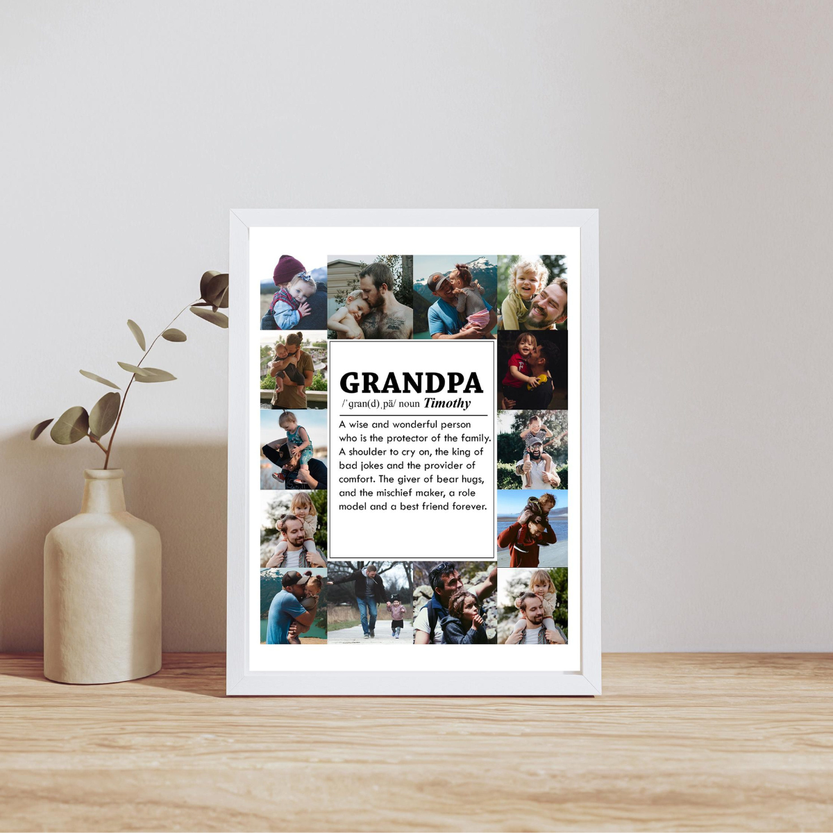 Grandpa Photo Collage, Personalized Grandpa, Gramps Photo Prints, Gramps Photo Collage, Fathers Gift, Gifts for Him, Gift Idea for Grandpa