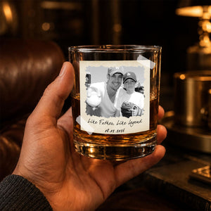 Custom Gift for Father of the Bride, Father of the Groom, Personalized Photo Whiskey Glass, Wedding Gifts, Gift for Dad, Engagement Gift