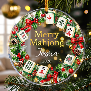 Merry Mahjong Gift For Mahjong Girls, Mahjong Lovers - Personalized Ornament