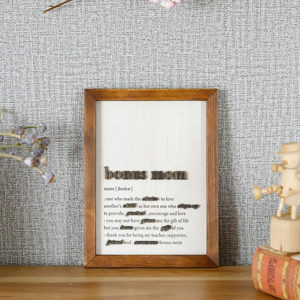 Bonus Mom Gift, Personalized Stepmom Gift, Bonus Mom Definition Frame Sign, Adoption Mom Gift, Like A Mom, New Mom gift, Mothers Gift