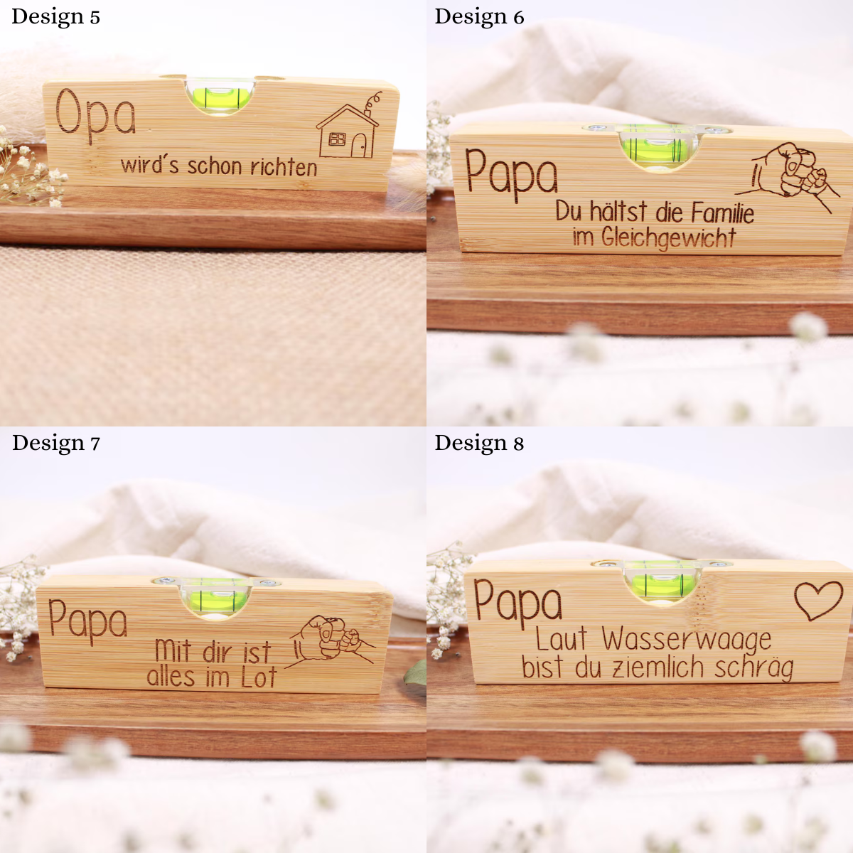 Father's Day gift for Dad Personalized wooden spirit level with engraving | Kids' gift for Dad, Father's Day gift