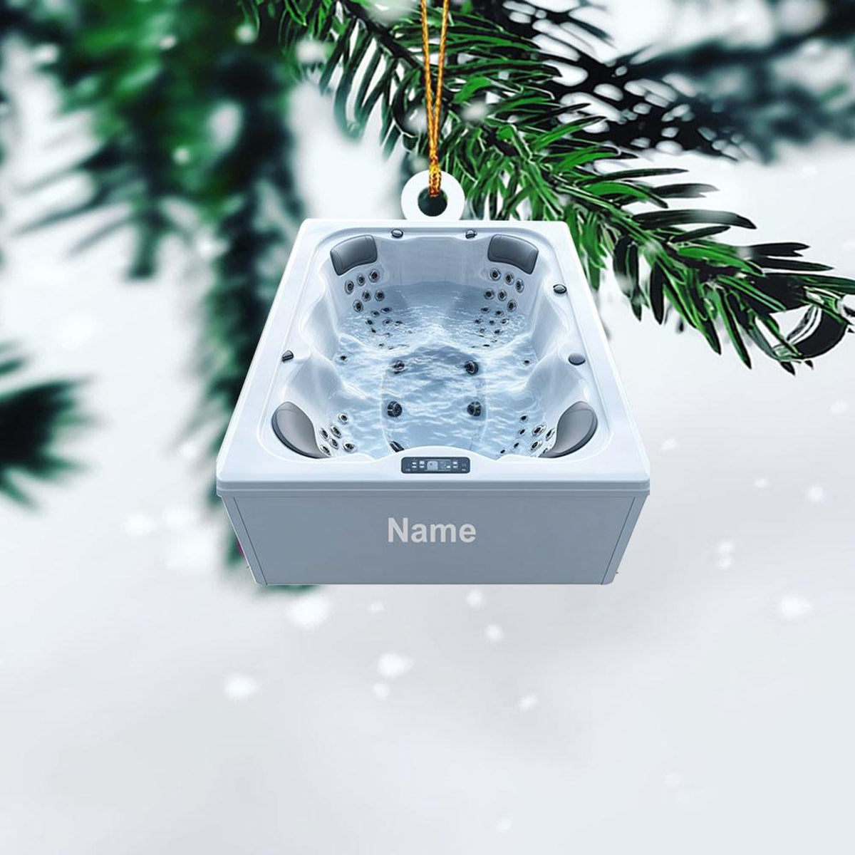 Personalized Whirlpool Bathtub Ornament, Hot Bathtub Spa Christmas Ornament, Hot Tub Sauna Ornament, Tub Swimming Pool Ornament