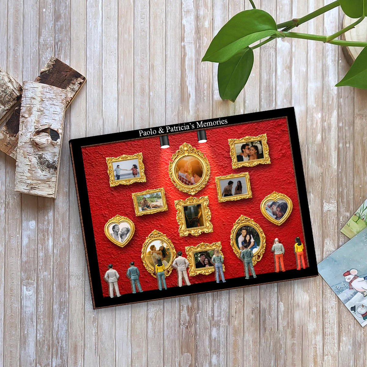 Personalized Anniversary Museum of Memories Art: Laser Cut Wood Gallery Collection