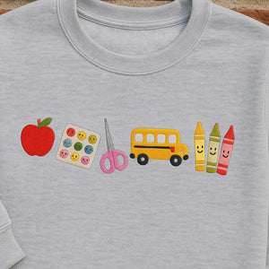 Apple Teacher Apparel, Back To School Teacher Apparel, Embroidered Classroom Shirt, Gift for Teacher