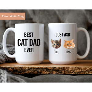 Personalized Cat Dad Mug, Gift For Cat Dad, Cat Dad Cup, Best Cat Dad Every Coffee Mug