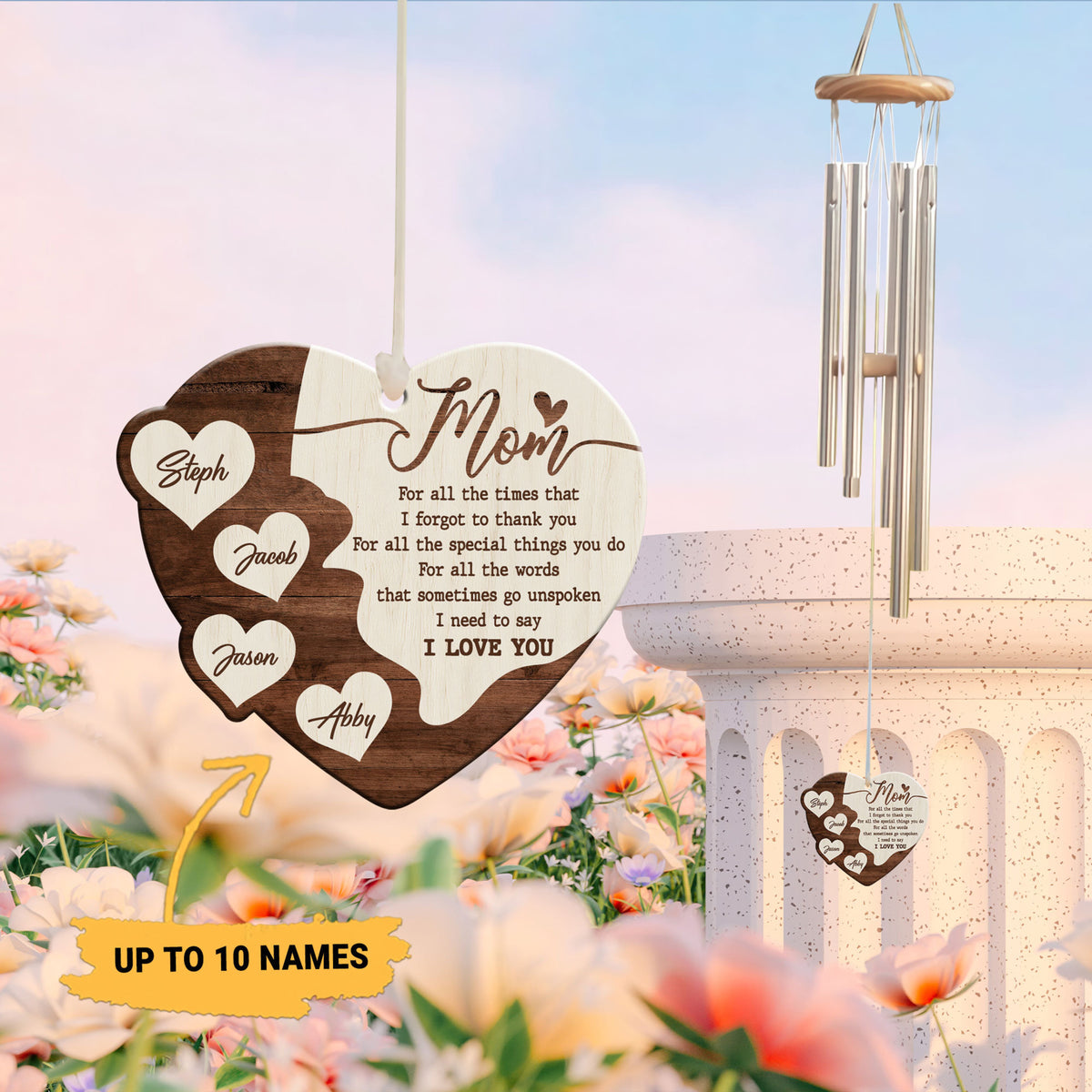 Mom I Need To Say I Love You - Personalized Windchime - Gift For Mom, Mother's Day, Birthday Gift