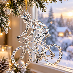 Personalized Bicycle Christmas Ornament - Custom 3D Ornament Keepsake Gift for Cycling Enthusiasts and Cyclists