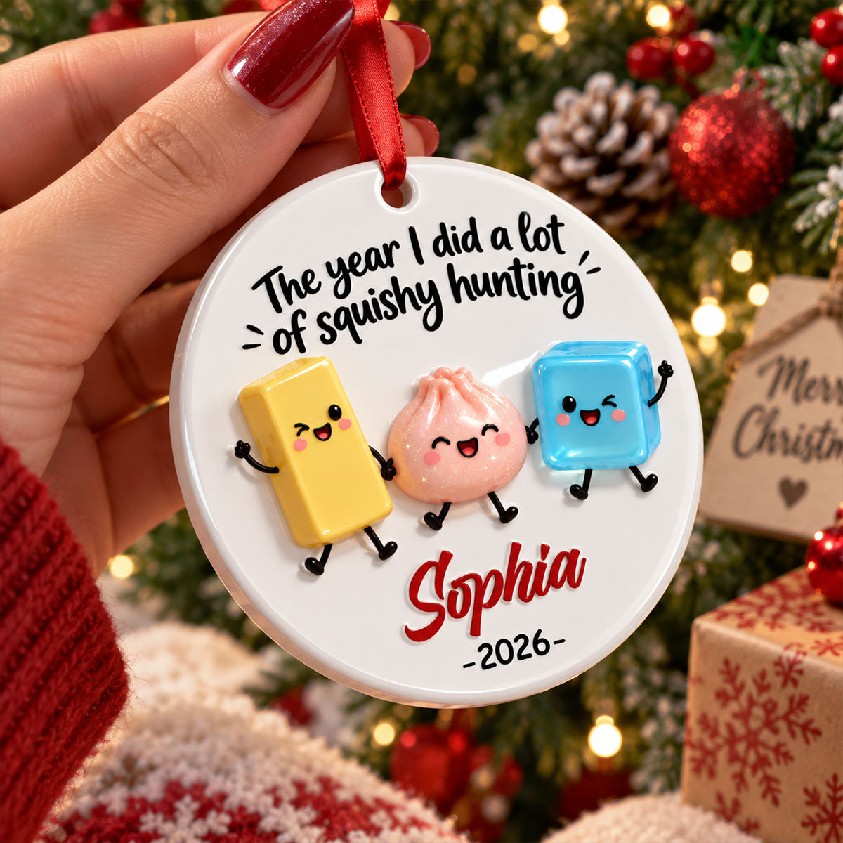The Year Of Squishies - Personalized 3D Ornament - Christmas Keepsake