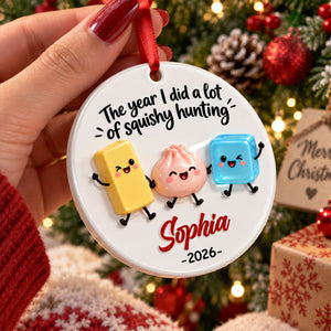 The Year Of Squishies - Personalized 3D Ornament - Christmas Keepsake