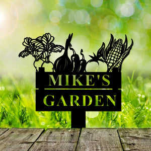 Custom Vegetables Garden Stake, Personalized Metal Garden Sign With Stake, Custom Garden Sign, Garden Decor, Gift for Gardener