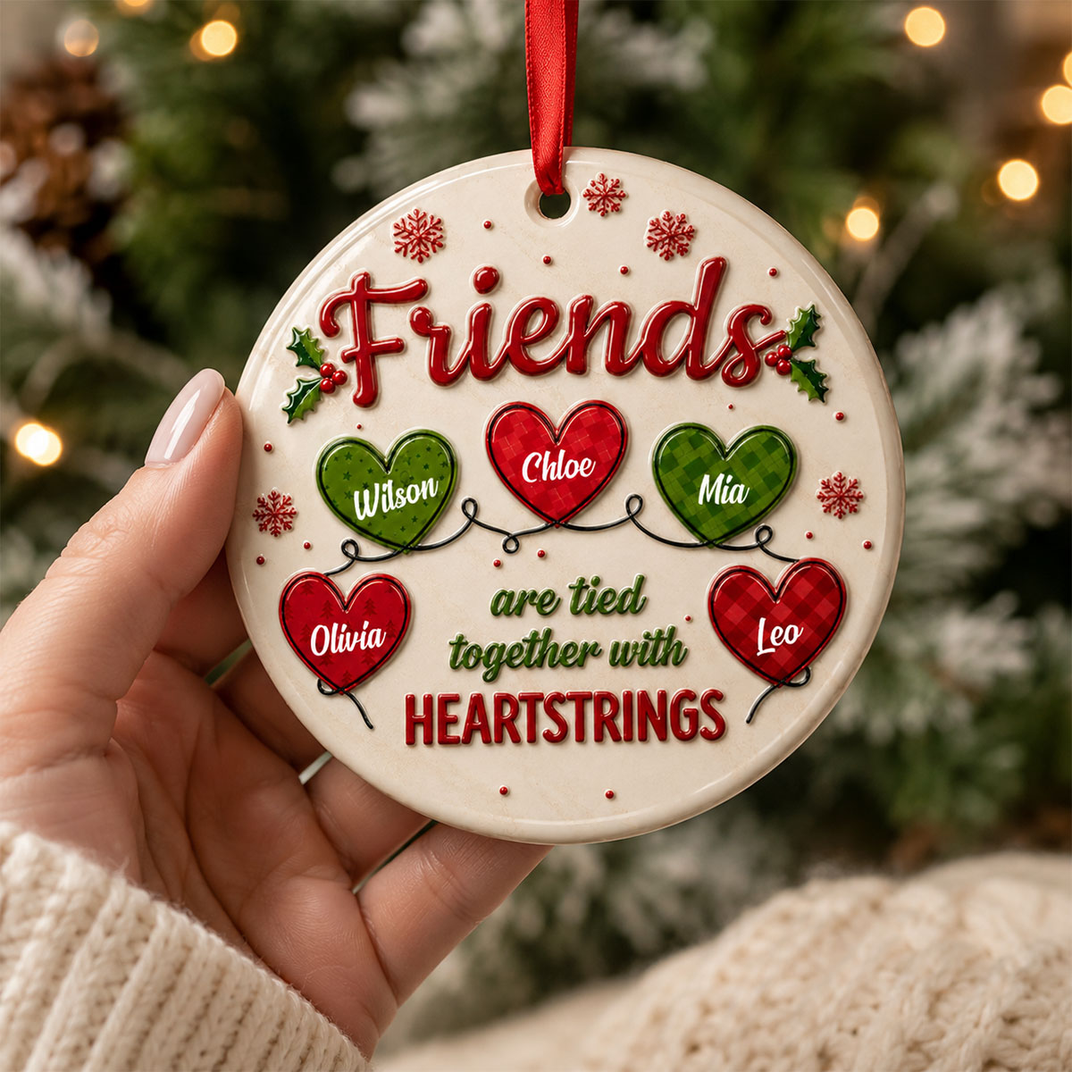Friends Are Together - Christmas Gift For Best Friends, BFF, Sisters - Real 3D Raised Ornament