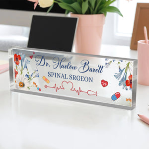 Personalized Medical Career Desk Name, Nursing Doctor Medical Physician Desk Plaque, Doctor Desk Decor, Custom Nurse & Doctor Gift