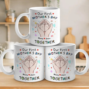 Tiny Toes, Big Love Happy 1st Mother's Day - Personalized Mug - Mother's Day, Baby Shower Gift, Gift For First Mom