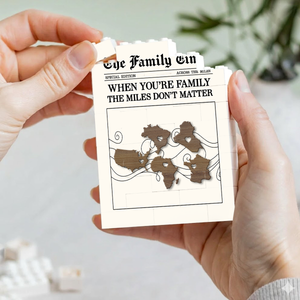 The Family Times Long Distance - Personalized Brick Block