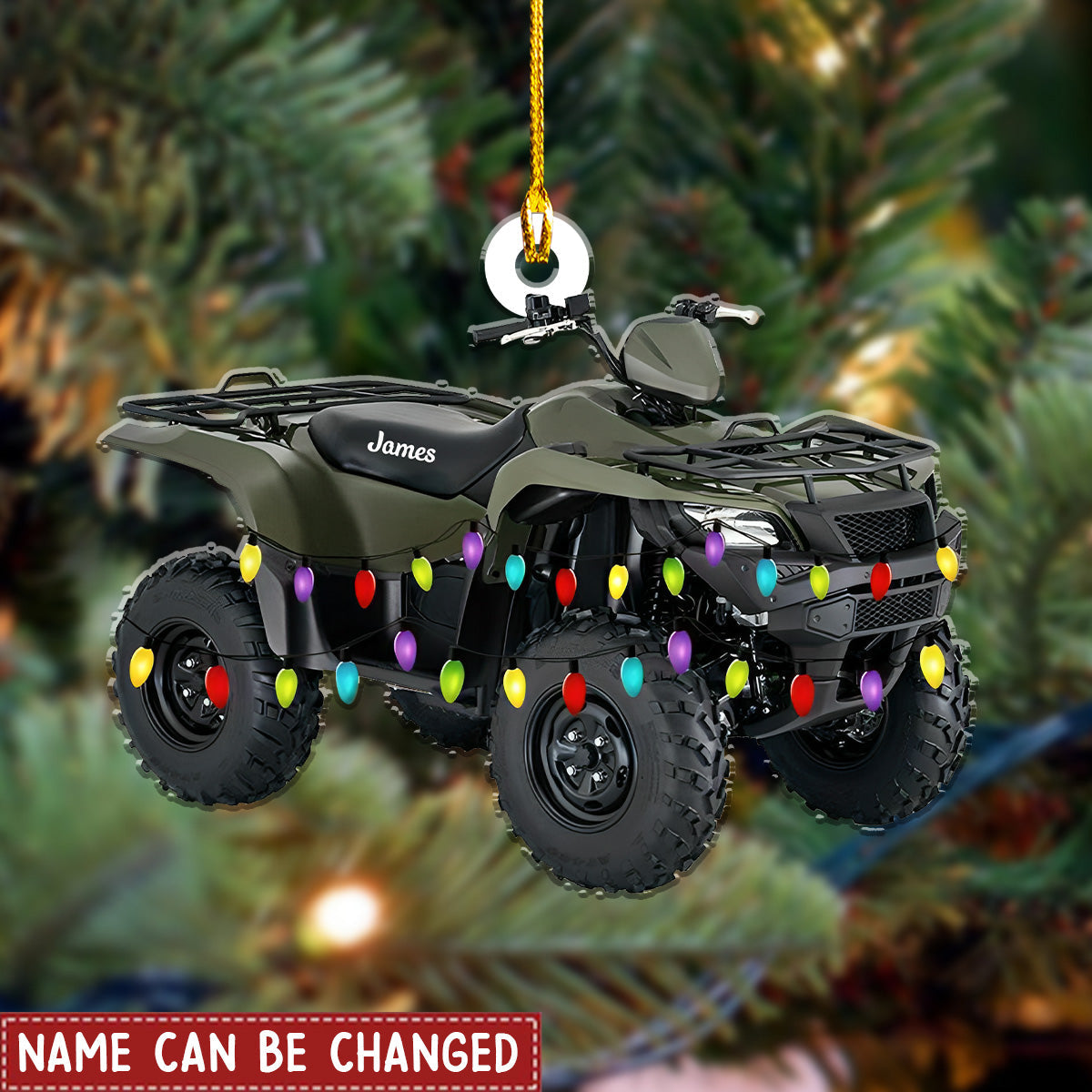 Personalized Quad Bike Christmas Ornament, Off Road Dirt Bike Ornament, Christmas Gift For Racer