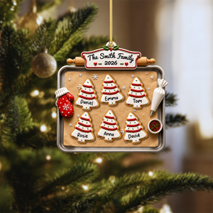 Joy Feels Like Family - Family Ornament - Real 3D Raised Ornament