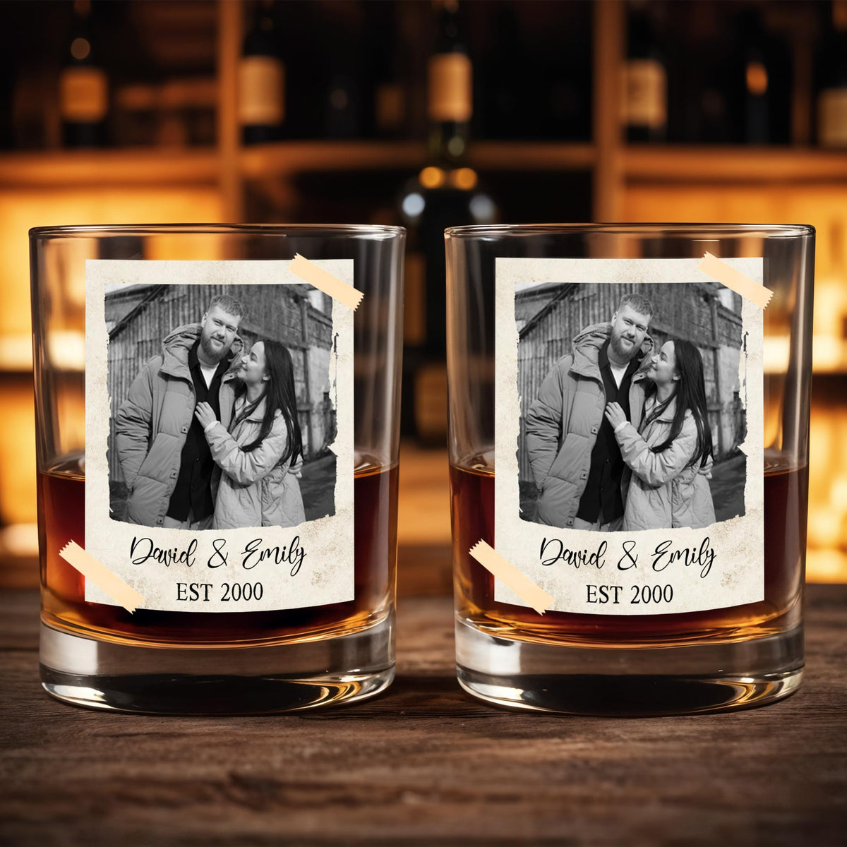 Capture Treasured Moments, Whiskey Glass, Gift for Couples