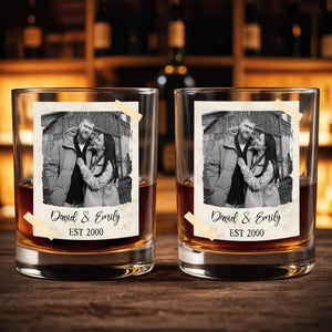 Capture Treasured Moments, Whiskey Glass, Gift for Couples