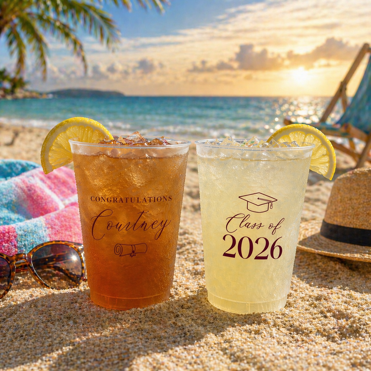 Graduation Custom Frosted Cups, Personalized Cups, Party Cups, Graduation Favors, Class of 2026