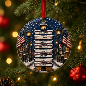 Winter Family Names Lamp Post Signs - Real 3D Raised Ornament