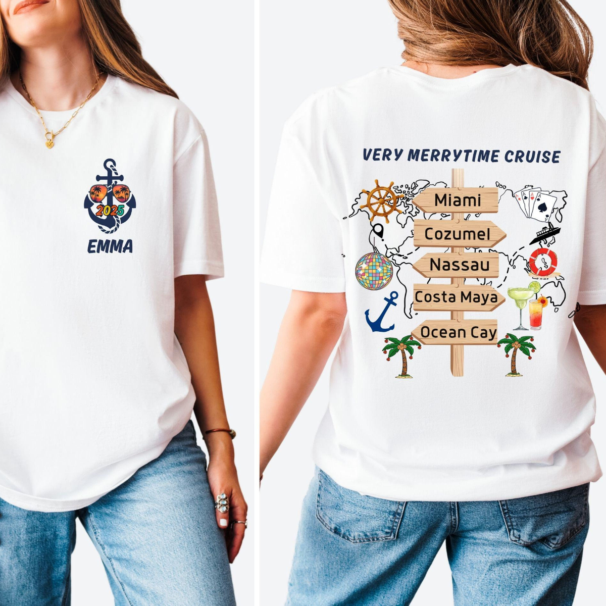 Custom Family Cruise Vacation Shirt, Custom Cruise Destinations Matching Shirt, Personalized Family Christmas Cruise, Adventure Traveler