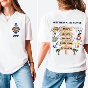 Custom Family Cruise Vacation Shirt, Custom Cruise Destinations Matching Shirt, Personalized Family Christmas Cruise, Adventure Traveler