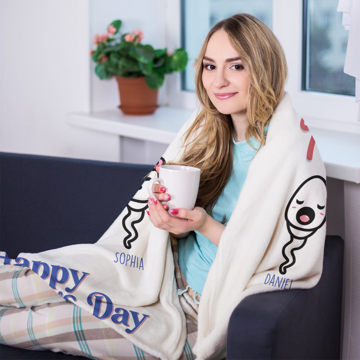 Thanks For Not Pulling Out - Personalized Blanket - Funny, Gift For Dad, Father's Day Gift, Birthday Gift