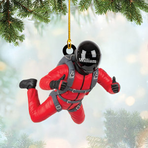 Personalized Skydiving Christmas Acrylic Ornament, Christmas Gift For Skydiving Lovers