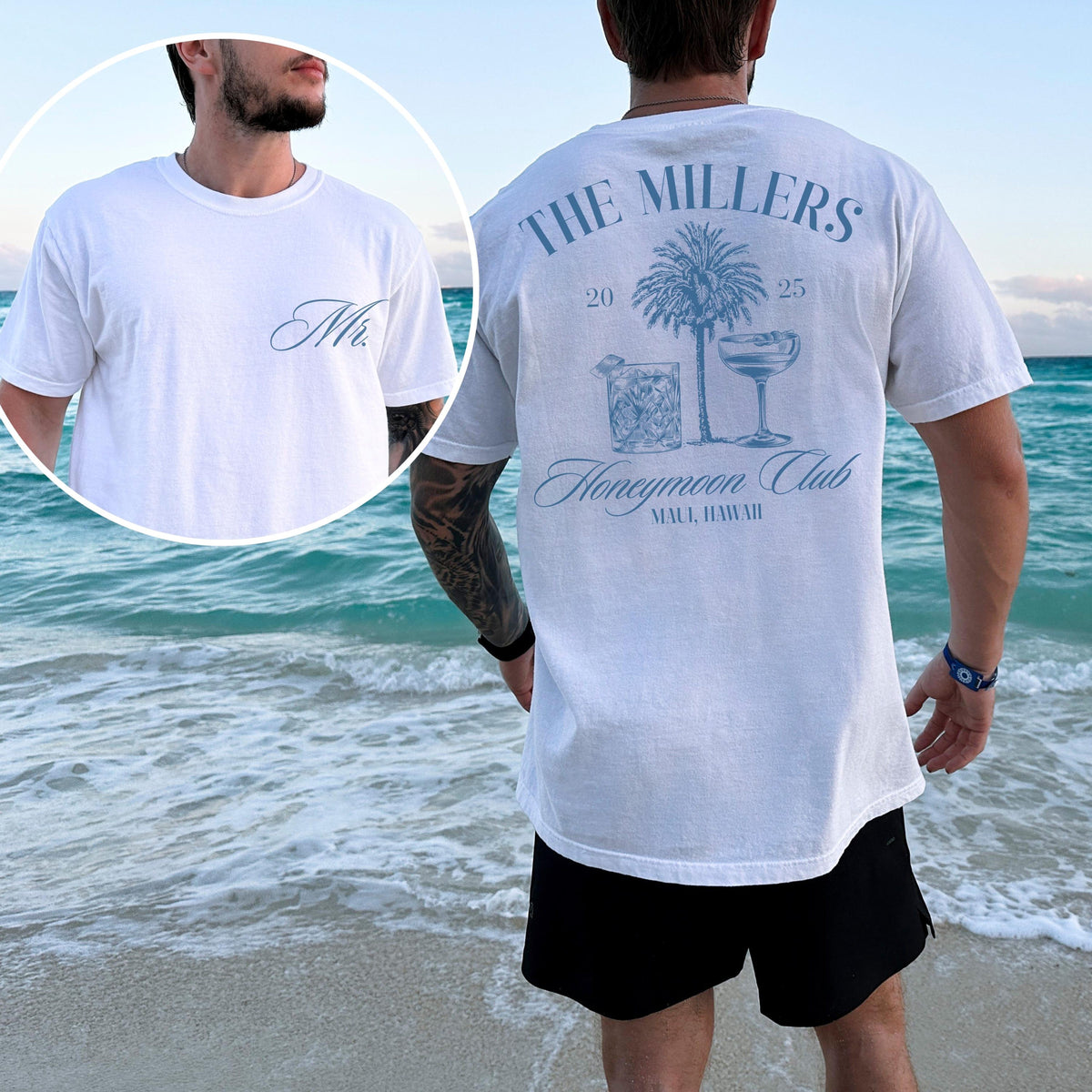 Custom Honeymoon Club Shirt, Couples Honeymoon Vacation T-shirts, Mr and Mrs Tee, Just Married Shirt Honeymoon, Gift For Newlywed