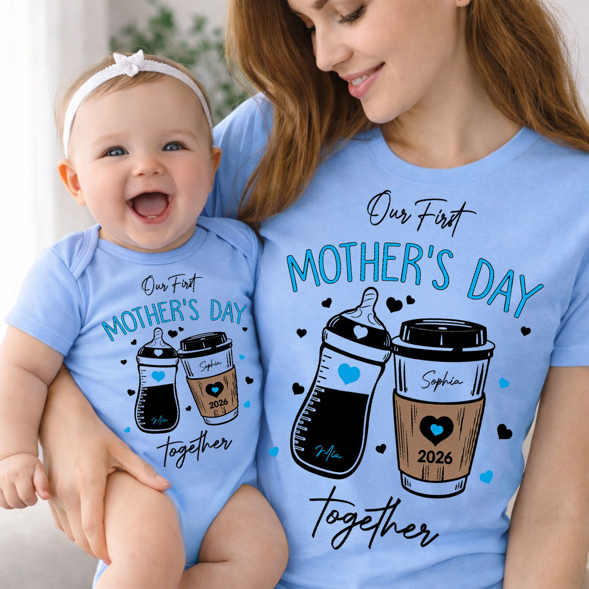 Our First Mother's Day Matching Tees - Mom & Baby T-Shirt Onesie