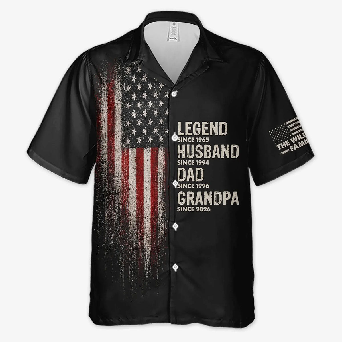 Dad Makes Life Brighter - Personalized Hawaiian Shirt - 250th Anniversary Father's Day Gifts For Dad, Grandpa