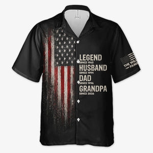 Dad Makes Life Brighter - Personalized Hawaiian Shirt - 250th Anniversary Father's Day Gifts For Dad, Grandpa