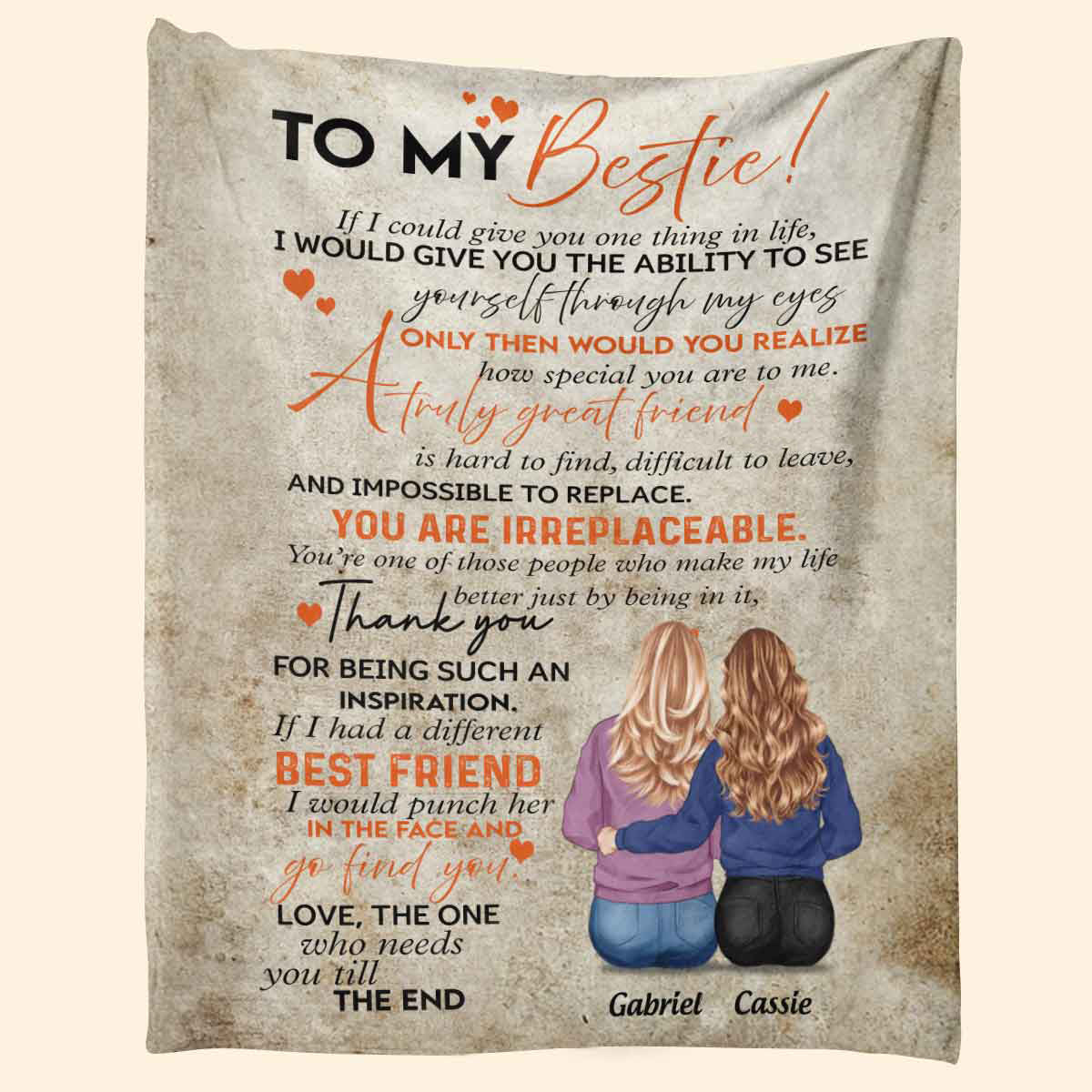 To My Bestie - Personalized Blanket - Gift For Besties, Friends, Sister Blanket - Gift For Bestie