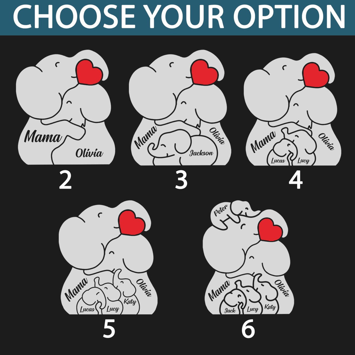 Personalized Elephant Family Mug, Custom Mom Mug, Mama Mug with Kid Names, Mother's Day Gift, Gift for Mom