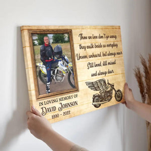 Memorial Gone Riding - Personalized Canvas - Sympathy Gift for Family, Memorial Father Grandpa