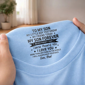 I Love You More Than Anything In The World - Personalized Neck Print T Shirt - Gift For Son, Daughter