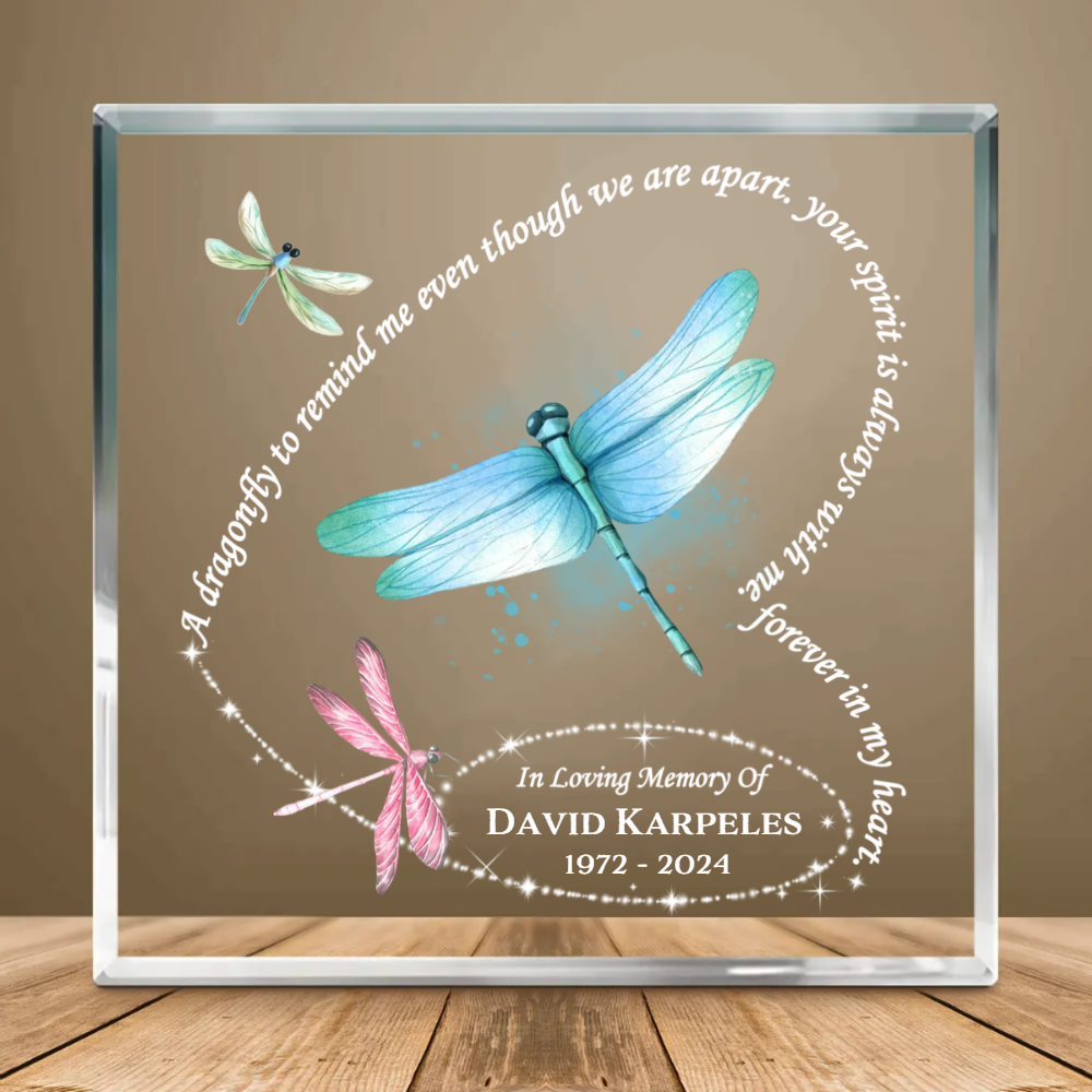 Sympathy Gift For Loss Of Mom, Butterflies Memorial Gift for Loss of Loved One, Memorial Butterfly Acrylic Block