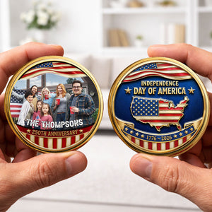 America 250 Legacy Family - Personalized Commemorative Keepsake Coin - Patriotic Gift, 4th Of July Gift For Family