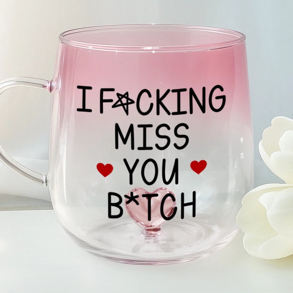I'm Missing You - Personalized Gradient Glass Mug - Gift For Sisters, Besties, Siblings